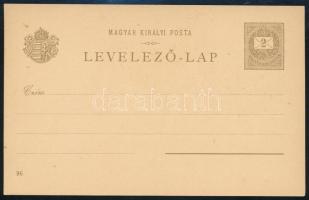 1896 2kr díjjegyes milleniumi képeslap, használatlan