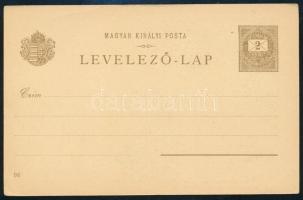 1896 2kr díjjegyes milleniumi képeslap, használatlan