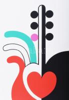 Korniss Dezső (1908-1984): Szűrmotívum III. Szitanyomat, papír, jelzés nélkül. Egészen apró felületi...