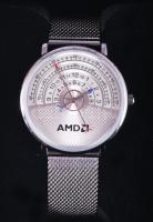 AMD fém tokos karóra, fém szíjjal, kvarc, díszdobozban, d: 38mm