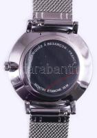 AMD fém tokos karóra, fém szíjjal, kvarc, díszdobozban, d: 38mm