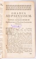 Gradus ad parnassum, sive novus synonimorum, epithetorum et phrasium poeticarum thesaurus, Elegantia...