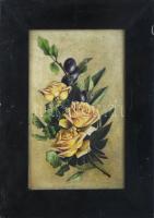 Jelzés nélkül, XX. sz. eleje: Csendélet. Olaj, fa. Apró felületi sérülésekkel. 37x23 cm. Fakeretben