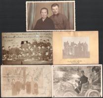 cca 1910-1920 Vegyes katonai fotók, fotólapok, 10 db