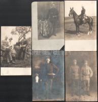 cca 1910-1920 Vegyes katonai fotók, fotólapok, 10 db