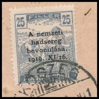 1920.jan.09. Ajánlott helyi díjjegyes levelezőlap kisegítő 1,55K díjkiegészítéssel, közte Nemzeti ha...