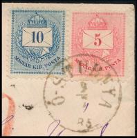 1885 Ajánlott levél 5 x 10kr szép és ritka "Ó-STUBNYA" bélyegzéssel R!