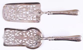 cca 1860-1930 A Perczel család hagyatékából származó 105 részes ezüst (Ag) evőeszköz- és szervírozó ...