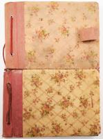 cca 1940 Régi családi fotóalbumok főként gyerekeket ábrázoló fotókkal, 2 albumban összesen kb. 230 db beragasztott fotóval, sérült borítóval, 19x27,5 cm