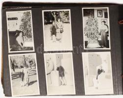 cca 1940 Régi családi fotóalbumok főként gyerekeket ábrázoló fotókkal, 2 albumban összesen kb. 230 d...