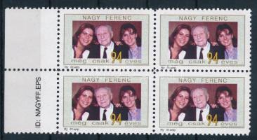 Nagy Ferenc megszemélyesített levélzáró ívszéli négyestömb