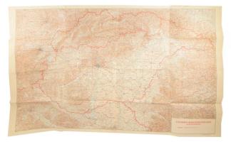 1939 Csonka-Magyarország áttekintő térképe, rajta a visszatért Felvidékkel és Kárpátaljával, 1:750.000, Bp., M. Kir. Honvéd Térképészeti Intézet, 70x100 cm