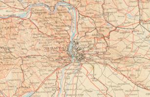 1939 Csonka-Magyarország áttekintő térképe, rajta a visszatért Felvidékkel és Kárpátaljával, 1:750.0...