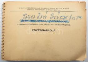 1959 Szabó Sándor országos bajnok öttusázó, a Magyar Népköztársaság válogatott versenyzőjének edzésn...