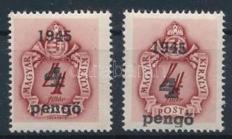 Nagyvárad I. 1945 Barnaportó 2 db 4P/4f Bodor vizsgálójellel