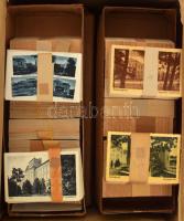 Kb. 6000 db főleg RÉGI Weinstock Ernő város képeslap a történelmi Magyarország területéről, dobozban. - 60 különböző képeslap 100 darabos csomagokban / Cca. 6000 mainly pre-1945 town postcards from the Kingdom of Hungary, in mixed quality - 60 different postcards in packs of 100