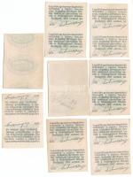 1916. Budapest 2f "Hadsegélyező Hivatal" hibás, hiányos nyomat (8xklf) T:AU-XF
Hungary / ...