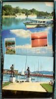 BALATON - Kb. 450 db MODERN város képeslap / BALATON - Cca. 450 modern town postcards in a wooden box