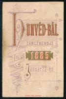 1885 A Honvéd Bál táncrendje, kitöltetlen