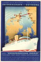 Frederikshavn-Göteborg ferry line with SS Kronprinsessan Ingrid