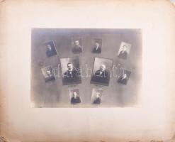 1918 Az Ujverbászi államilag segített községi főgimnázium VIII. oszt. tanulói 1917-1918, tablófotó k...