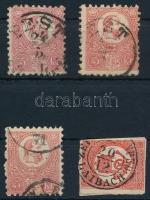 1871 Kőnyomat 3 x 5kr + Hírlapbélyeg "LAIBACH" bélyegzéssel