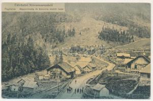 1915 Papfalva, Popesti (Máramaros); Magyarország és Bukovina között határ, fűrésztelep, Berger Miksa utóda kiadása / border between Hungary and Bukovina, lumber yard, sawmill + "K.D. Feldpostamt Reserve-Korps" (kis szakadások / small tears)