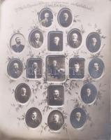 1907 "D. Milkó Ignácz 40 éves járásorvosi szolgálatának emléke" tablófotó, dr. Milkó Ignác izraelita származású óbecsei orvos emlékére készült tablófotó, Bácskai Vilmos óbecsei műterméből, tablófotó kartonon, 29x23 cm