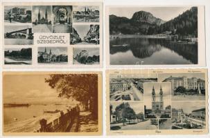 4 db RÉGI magyarországi város képeslap, közte 1 modern: Pápa, Szeged, Vác, Gyergyói-havasok / 4 pre-1945 Hungarian town postcards, with 1 modern
