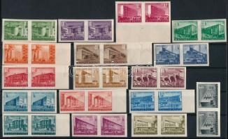 1951/1953 Épületek I. vágott sor párokban, luxus minőségben, köztük ívszéli értékek is (200.000)