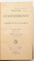 Magyar gyógyszerkönyv. Harmadik kiadás. Bp., 1909, M. Kir. Állami Nyomda. Félbőr kötés, gerinc sérült, kopottas állapotban.