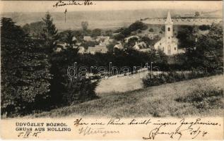 1905 Fertőboz, Bóz, Holling; látkép templommal (EK)