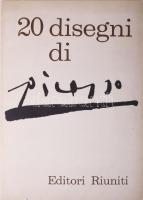 Pablo Picasso: 20 disegni di Pablo Picasso presentati da Douglas Cooper. [Roma], 1961, Editura Riuniti - "La Nouva Pesa", 4 sztl. lev.+ 20 t. Olasz nyelven. Kiadói papírmappában, 35x25 cm