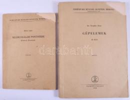 A miskolci Nehézipari Műszaki Egyetem 2 db tankönyve: Bálint Lajos: Megmunkálási pontosság. (Tűrések, illesztések.) + Terplén Zénó: Gépelemek III. rész. Bp., 1962, Tankönyvkiadó. Kiadói papírkötés, a borítókon és az egyik címlapon sarokhiánnyal. Megjelentek 335, illetve 375 példányban.
