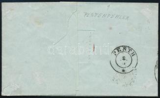 ~1853 6kr HP I lemezhiba a korona alatt "RIMASZOMBAT" - "PESTH" Kabinetstück! Si...