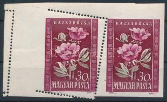 1950 Virág 30f pár érdekesen elfogazva