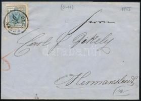 1855 9kr MP IIIb levélen "DEBRECZIN" - Hermanstadt