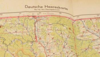 1944 Deutsche Heereskarte Ausgabe Nr. 2, Blatt Nr. R49, Kaschau / Kassa környékének II. világháborús...