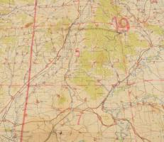 1944 Deutsche Heereskarte Ausgabe Nr. 2, Blatt Nr. R49, Kaschau / Kassa környékének II. világháborús...