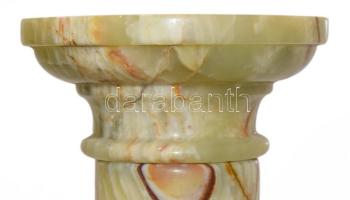 Dekoratív, magas minőségű ónix posztamens, jó állapotban, tartófelület d:22 cm, m:100 cm /// KIZÁRÓL...