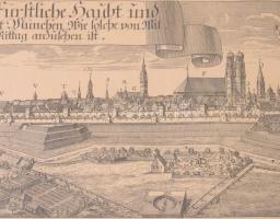 XX. század "Die Churfürstliche Haubt und Residenz Stadt München, Wie solche von Mitternacht geg...