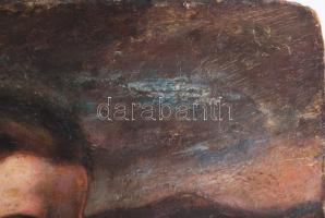 Pick Emmy (1900 - ?): Éva (női portré). Olaj, karton, jelezve jobbra lent. Hátoldalán Nemzeti Szalon...