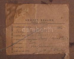 Pick Emmy (1900 - ?): Éva (női portré). Olaj, karton, jelezve jobbra lent. Hátoldalán Nemzeti Szalon...