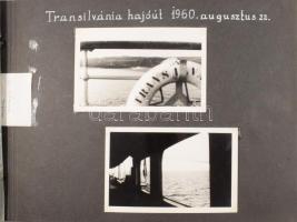 1960 ,,Transilvánia hajóút 1960. augusztus 22." fényképalbum romániai, ukrajnai, törökországi, ...