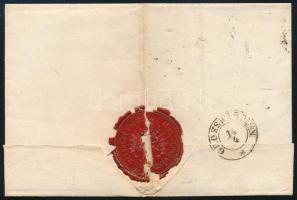 ~1853 9kr HP IIIa több lemezhibával levélen "PESTH" - Nagyvárad