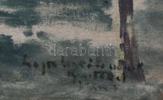 Olvashatatlan jelzéssel: Színes kert. Olaj, vászon. 60x70 cm