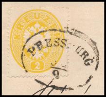 ~1863 2kr nyomtatványon "PRESSBURG" (100.000) (ANK EUR 340.-)