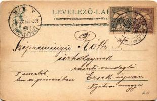 1902 Tátra, Magas-Tátra, Vysoké Tatry; Tátralomnic, Lomnici-turistaház a Lomnici-csúccsal. Feitzinge...