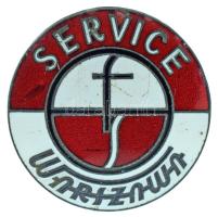 Lengyelország DN "Service Warszawa" műgyantás fém jelvény (30mm) T:AU Poland ND "Service Warszawa" synthetic resined metal badge (30mm) C:AU