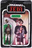 1983 Star Wars A Jedi visszatér Lando Calrissian Skiff Guard figura, bontatlan, csomagoláson gyűrődéssel